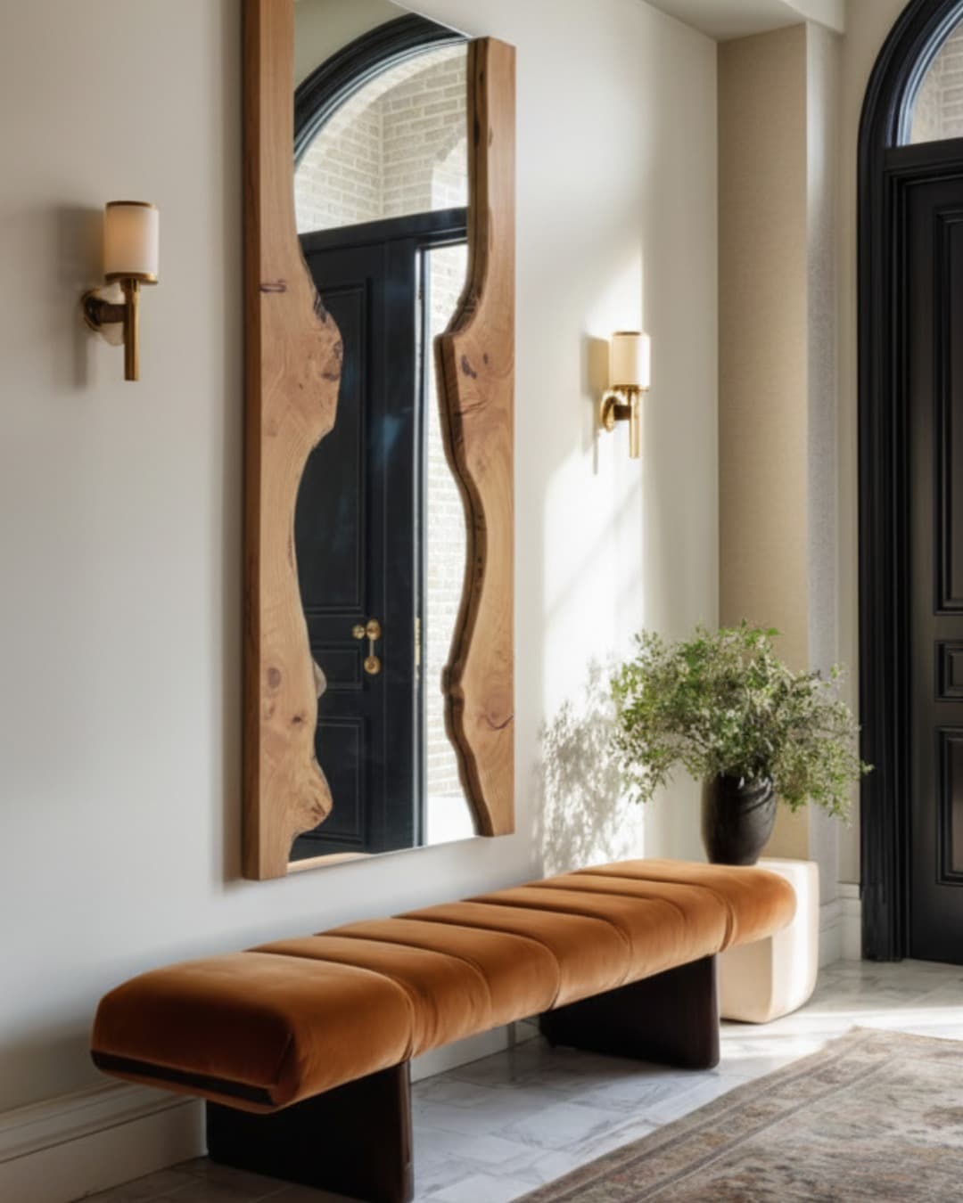 Bodrum ahşap ayna modeli